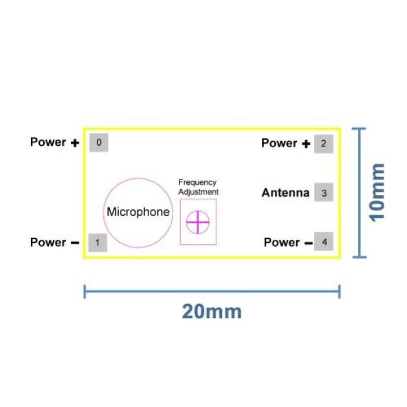 Kablosuz FM Verici Modülü 88-108MHz ürün görseli 1