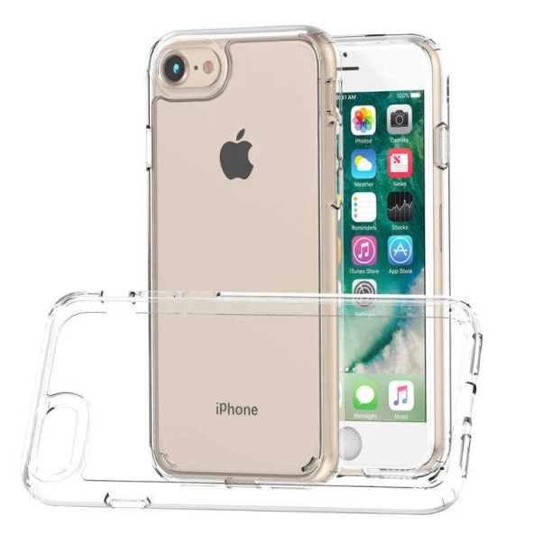 Vendas iPhone SE 2022 Craft Serisi Shock Proof Darbe Dirençli Şeffaf Silikon Kılıf + Seramik Nano Ekran Koruyucu ürün görseli 1