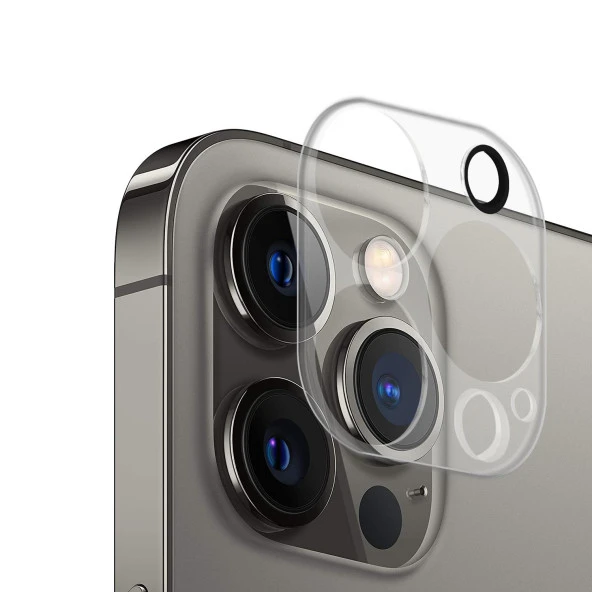 Vendas iPhone 13 Pro Davin Serisi Tam Uyumlu Şeffaf Cam Kamera Lens Koruyucu ürün görseli 1