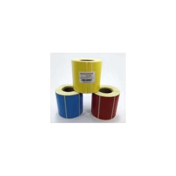 RENKLİ KUŞE ETİKET 40X80 750´Lİ (KIRMIZI) ürün görseli 1