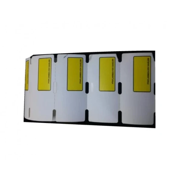 TERMAL KARTON RAF ETİKETİ SARI İNDİRİMLİ 38X80 500 LÜ RULO ürün görseli 1