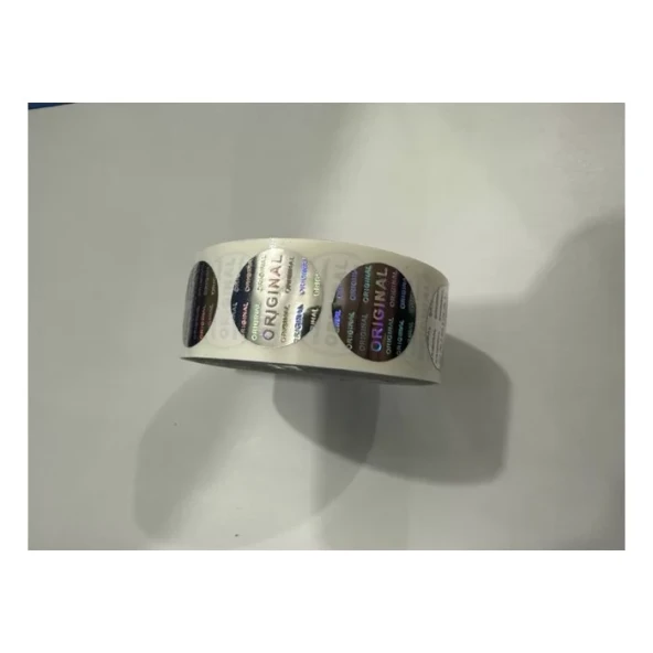 YUVARLAK 2 CM ÇAP HOLOGRAM GÜVENLİK ETİKETİ 1000 ADET ürün görseli 1