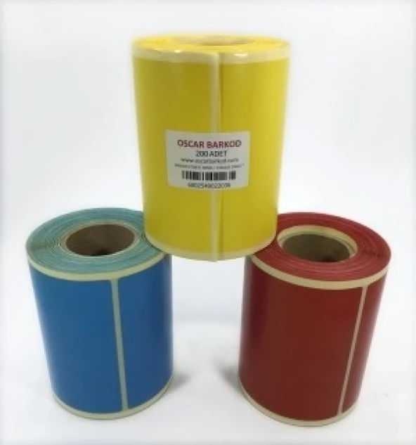 RENKLİ KUŞE ETİKET 150X100 200 ADET ürün görseli 1