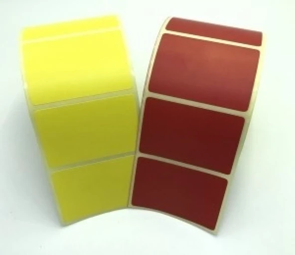 RENKLİ KUŞE ETİKET 40X60 1000 ADET ürün görseli 1