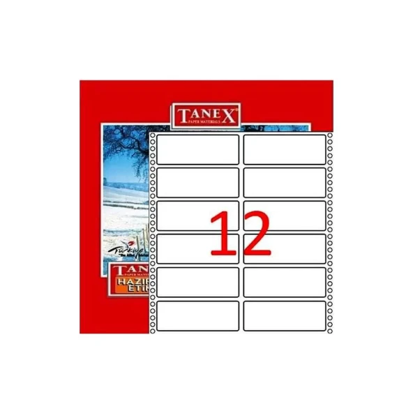 Tanex Bilgisayar Etiketi 35x97 ürün görseli 1