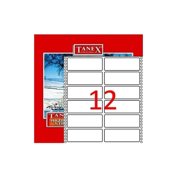Tanex Bilgisayar Etiketi 35x97 - Resim 2