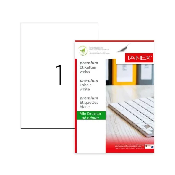 Tanex Laser Etiket Kod Tw-200 210mm x 297mm ürün görseli 1