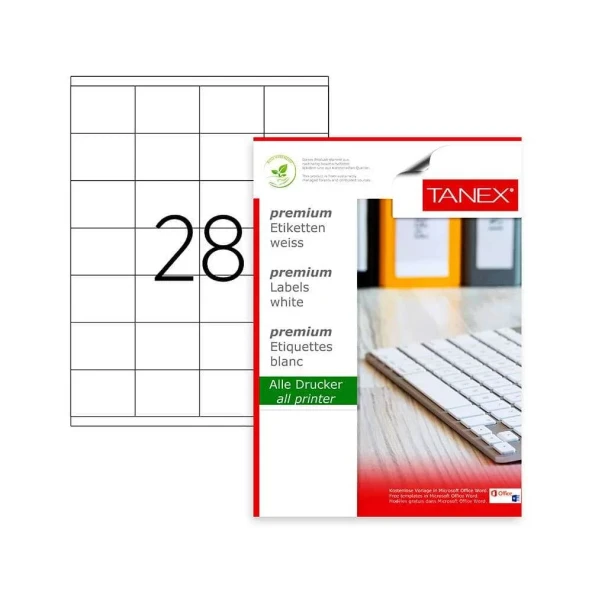 Tanex Laser Etiket Kod 2028 X 52.5mm x 41mm ürün görseli 1