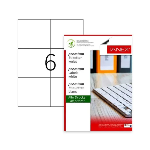 Tanex Laser Etiket Kod 2303  105mm x 99mm ürün görseli 1