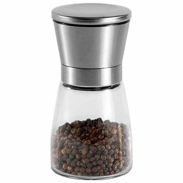Tuz/Biber Değirmeni Çelik Kapak - Cam Hazne 13 Cm (CSM-130) ürün görseli 1