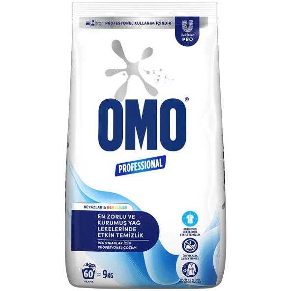 Omo Matik Profesyonel Toz Deterjan 9 Kg Renkli ve Beyazlar ürün görseli 1
