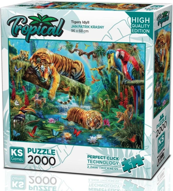 Ks Games Puzzle Tigers Idyll Kaplanlar 2000 Parça Puzzle ürün görseli 1