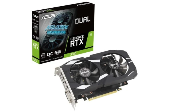 Asus NVIDIA Dual Geforce RTX 3050 OC Edition DUAL-RTX3050-O6G 6 GB GDDR6 128 Bit Ekran Kartı ürün görseli 1