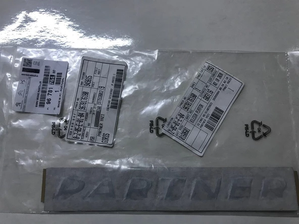 Peugeot Partner Tepee, PARTNER Yazı OEM (9678176180) ürün görseli 1