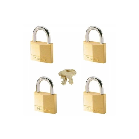 Master Lock 150 EURD 50 mm Pirinç Asma Kilit 150 Masif Pirinç Asma Kilit-4 Adet ürün görseli 1