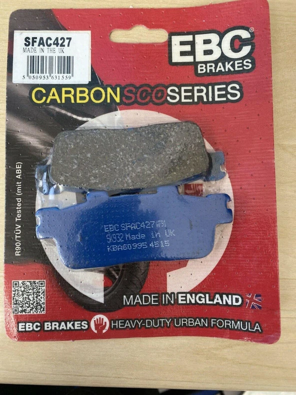 Ebc Sfac427 2010-2014 Peugeot LXR 200i Uyumlu Arka Fren Balatası Karbon Balata ürün görseli 1