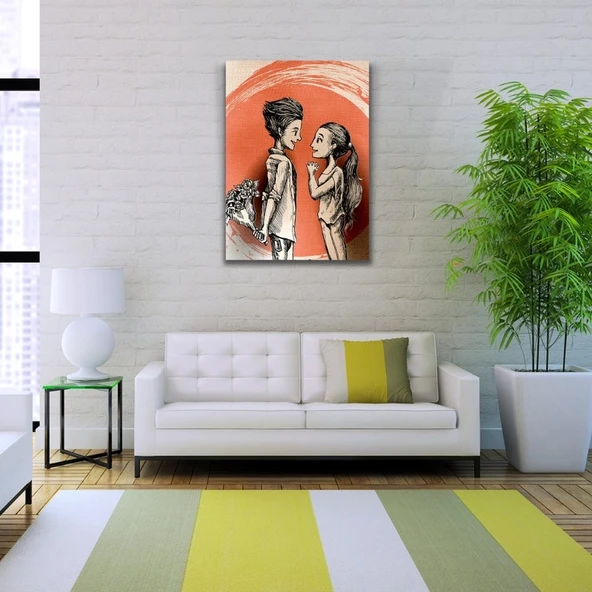 Sevgililer Kanvas Tablo 50 x 70 - Resim 2