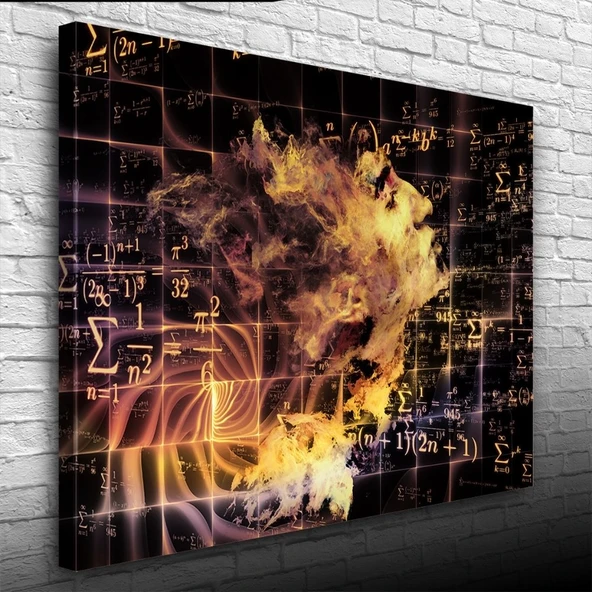 Soyut Matematikçi ve Formüller Kanvas Tablo 50 x 70 ürün görseli 1