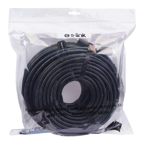S-LINK S-link HDMI Kablo Siyah 40m 4K - Resim 3