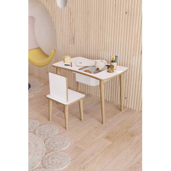 Yüceer Home Montessori Çocuk Masa Sandalye Aktivite Masası Çalışma Masası Sandalye Takımı ürün görseli 1