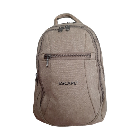 Escape 307 Uni Sırt Çantası Kanvas Kumaş Laptop Bölmeli Outdoor (Haki) ürün görseli 1