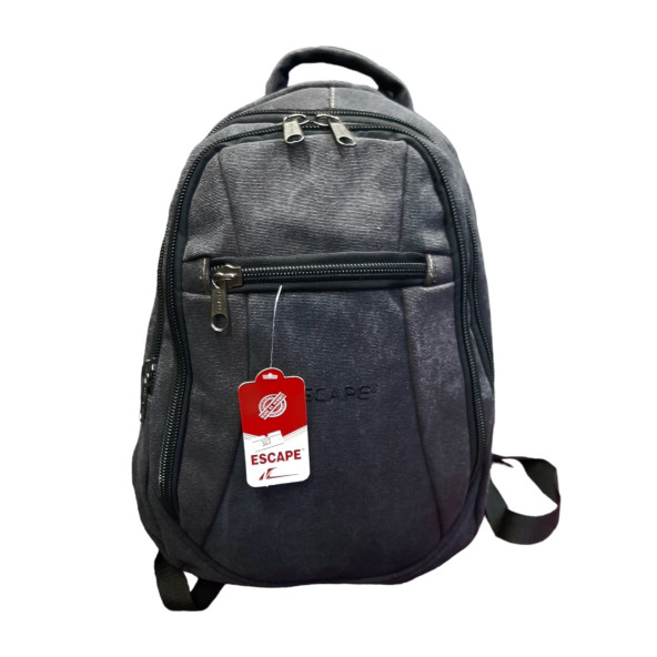 Escape 307 Uni Sırt Çantası Kanvas Kumaş Laptop Bölmeli Outdoor (Koyu Antrasit) ürün görseli 1