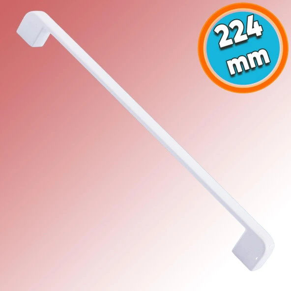 Mobilya Mutfak Dolabı Çekmece Dolap Oval  Kapak Kulpu Kulbu Beyaz 224 mm Metal Kulp ürün görseli 1
