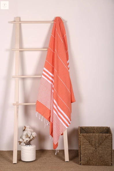 Çizgili %100 Pamuk Soft Peştemal Banyo Plaj Havlusu 100x180 Cm ürün görseli 1