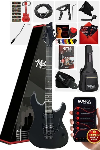 Midex GRX-300-BAG Profesyonel Elektro Gitar Seti Akçaağaç (Humbucker-Humbucker) ürün görseli 1