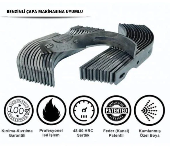 Demiray Federli Taral Dizel Çapa Makinası Çapa Bıçağı Takımı (26 CM - 24 ADET) ürün görseli 1