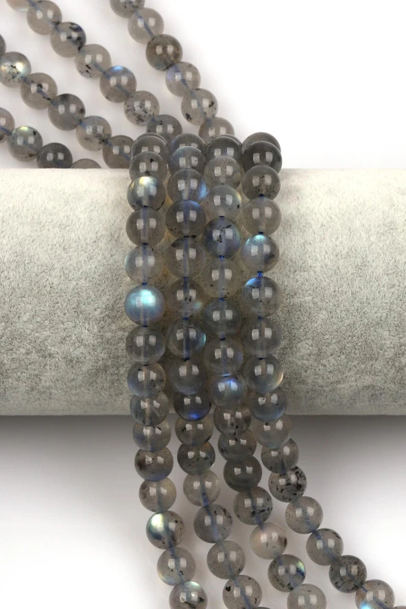 Labradorit ( A Kalite ) Doğal Taş Dizi 8 mm Küre Kesim ürün görseli 1
