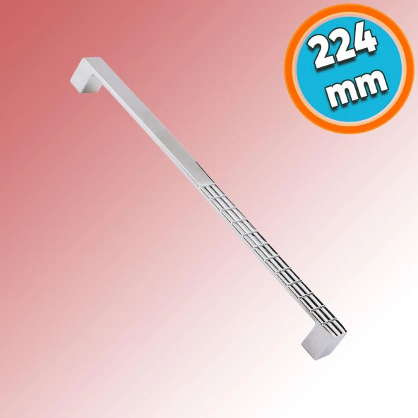 Mobilya Mutfak Dolabı Çekmece Dolap Kapak Kulpu Kulbu Krom 224 mm Desenli Metal Kulp ürün görseli 1