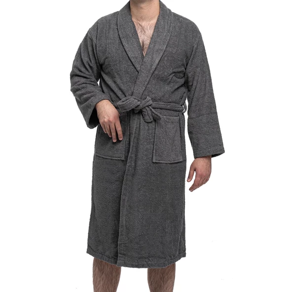 Soley | Minerva | Extra Yumuşak %100 Pamuk Kadın / Erkek Unisex Bornoz - Resim 11