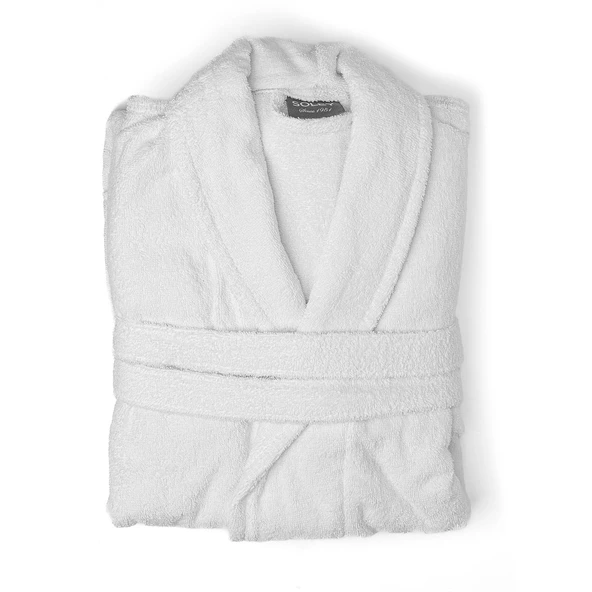 Soley | Minerva | Extra Yumuşak %100 Pamuk Kadın / Erkek Unisex Bornoz - Resim 2