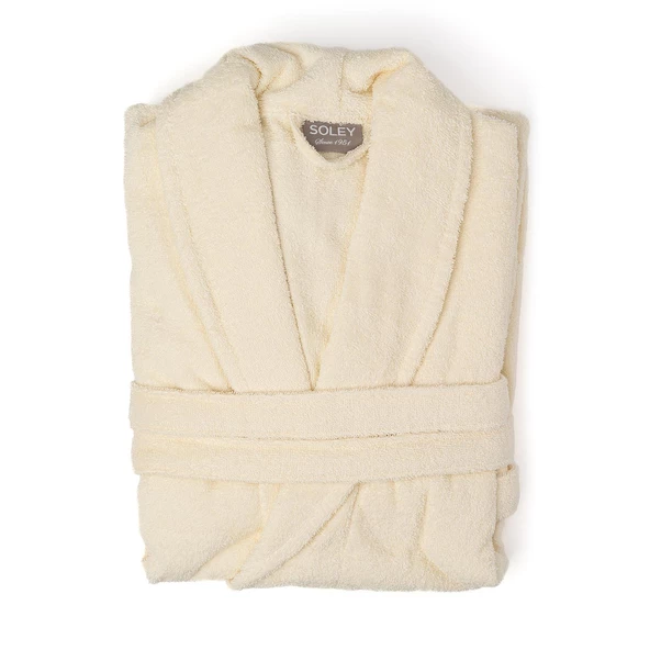 Soley | Minerva | Extra Yumuşak %100 Pamuk Kadın / Erkek Unisex Bornoz - Resim 8