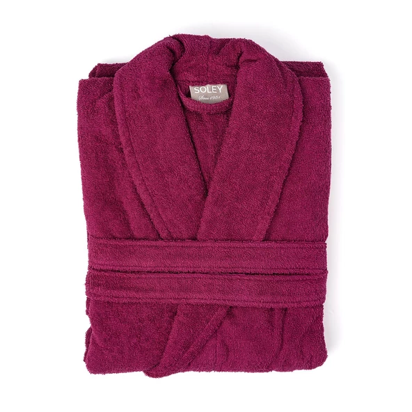 Soley | Minerva | Extra Yumuşak %100 Pamuk Kadın / Erkek Unisex Bornoz - Resim 3
