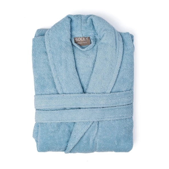 Soley | Minerva | Extra Yumuşak %100 Pamuk Kadın / Erkek Unisex Bornoz - Resim 5