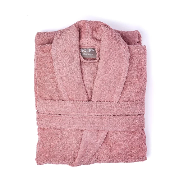 Soley | Minerva | Extra Yumuşak %100 Pamuk Kadın / Erkek Unisex Bornoz - Resim 7
