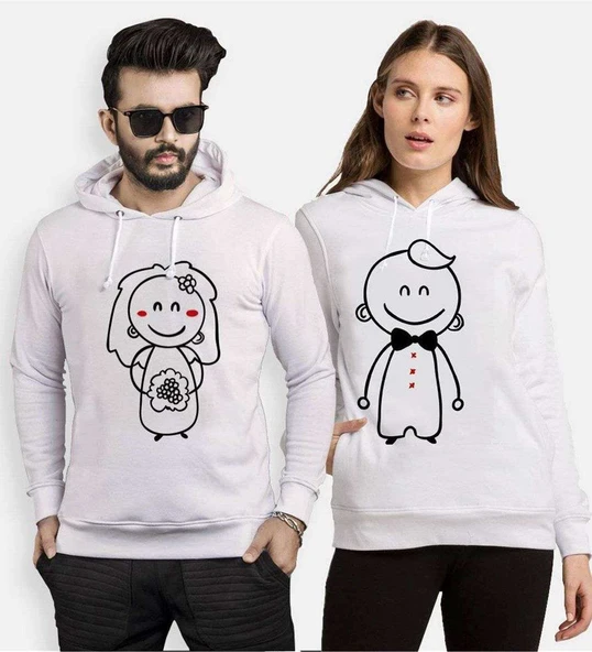 Tshirthane Gelin Damat Sevgili Kombinleri Kapüşonlu Kombini ürün görseli 1