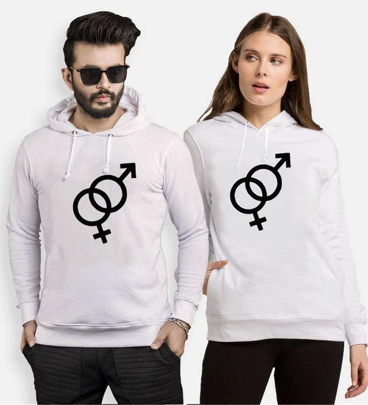 Tshirthane Female Male Sevgili Kombinleri Kapüşonlu Kombini ürün görseli 1