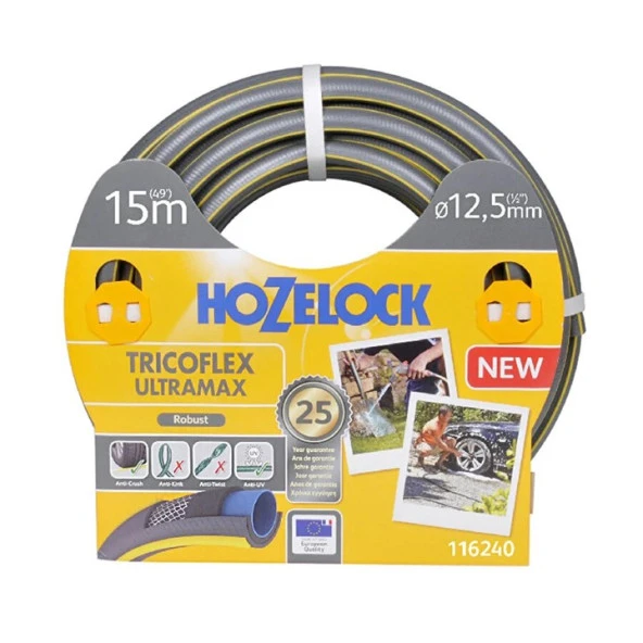 Hozelock Ultramax Bahçe Sulama 1/2 Hortum 15 Metre ürün görseli 1