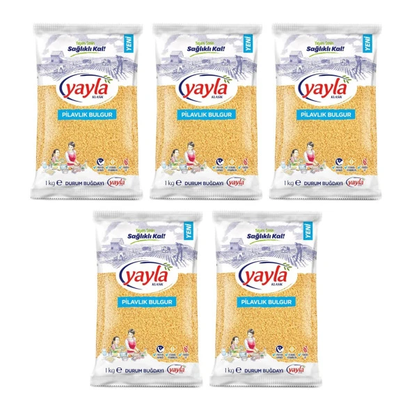 Yayla Pilavlık Bulgur 1 kg 5 li ürün görseli 1