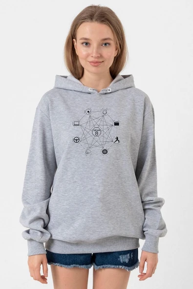 Sense8 Sensates Cluster Grimelanj Kadın 3ip Kapşonlu Sweatshirt ürün görseli 1