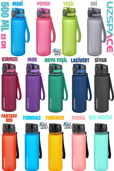 Uzspace 500 ml Tritan Su Matarası 13 farklı Renk Softtouch -3026a ürün görseli 1