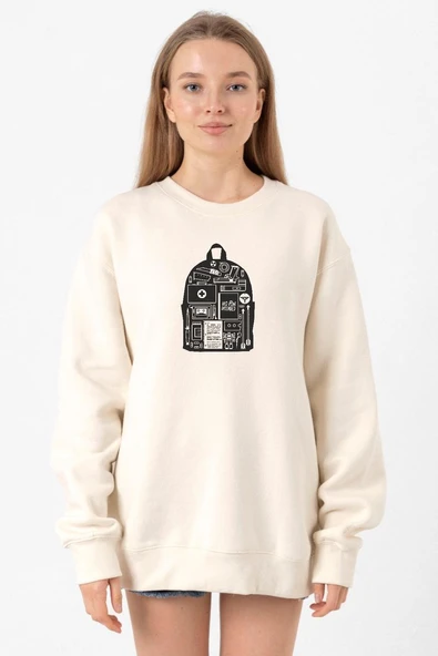The Last Of Us Ellie's Backpack Ekru Kadın 2ip Sweatshirt ürün görseli 1