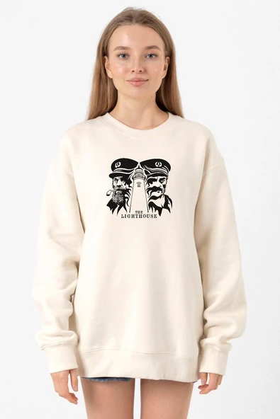 The Lighthouse Minimalist Ekru Kadın 2ip Sweatshirt ürün görseli 1