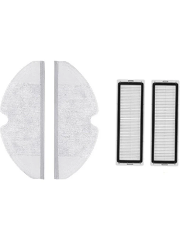 srfn ticaret Xiaomi Vacuum Mop 2 (STYTJ03ZHM) Uyumlu Set 2 Adet Fiber Mop Bezi 2 Adet Hepa Filtre ürün görseli 1