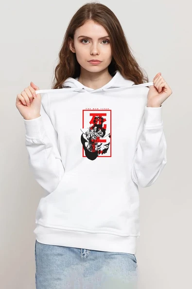 The Mad Titan Thanos Beyaz Kadın 3ip Kapşonlu Sweatshirt ürün görseli 1