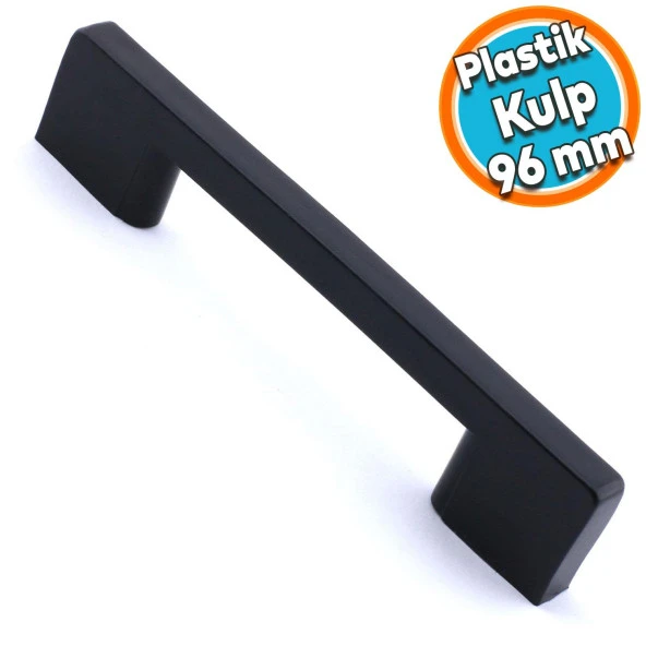 Mobilya Mutfak Dolabı Çekmece Dolap Kulpları Kapak Kulpu Kulbu Siyah 96 mm Plastik Kulp ürün görseli 1