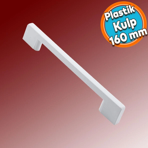 Mobilya Mutfak Dolabı Çekmece Dolap Kulpları Kapak Kulpu Kulbu Beyaz 160 mm Plastik Kulp ürün görseli 1